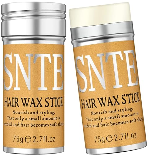 Samnyte Hair Wax Stick, 2PCS Wax Stick for Hair Slick Stick, Hair Wax Stick for Flyaways Hair Gel Stick Non-greasy Styling Cream for Fly Away & Frizz Hair
