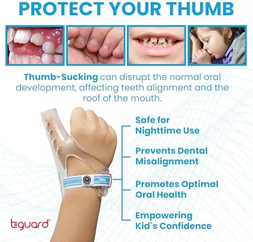 AeroThumb Stopper Kit – Thumb Sucking, Biting & Licking Deterrent for Babies to Toddlers – Thumb Sucking Guard for Bad Habit Prevention & Treatment – Small (Ages 4 & Under, Less Than 40 lbs.)