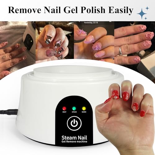 Electric Nail Soaking Bowl, Soak off Bowl for Gel Nail Polish, Acrylic Nails, Dip Powder Removal, Black