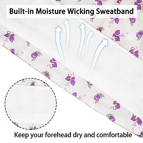 Scrub Caps Women Bouffant Scrub Hats Caps Nurses, Adjustable Working Cap Ponytail Pouch Tie Back Hats