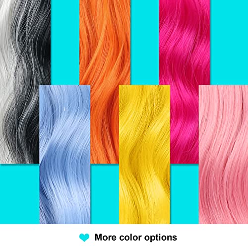 Light blue Short Bob Wigs with Bangs for Women Loose Wavy Hair Shoulder Length Wigs Synthetic Colorful Wigs for Cosplay Daily PartyUse(Light blue，12inch)