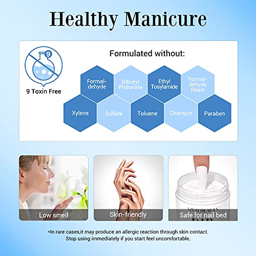 AZUREBEAUTY Dip Powder Bright White Color, Basic Nail Dipping Powder French Nail Art Starter Manicure Salon DIY at Home, Odor-Free and Long-Lasting, No Needed Nail Lamp Curing, 1 Oz