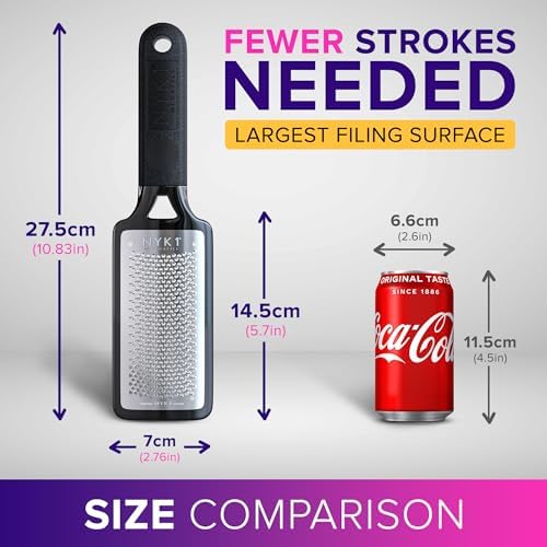 RUSTPROOF Foot File Callus Remover for Feet with Skin Catcher (XL Size) NYK1 MEGAFILE Foot Callus Remover for Wet & Dry Use - High-Performance Feet Scrubber with Textured Grip for Non-Slip Control