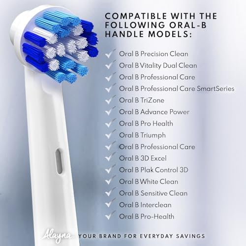 Replacement Toothbrush Heads Compatible with Oral B Braun- Pack of 12 Professional Electric Toothbrush Heads- Precision Refills for Oral-b 7000, Clean, OralB Pro 1000, 9600, 500, 3000, 8000, Plus!