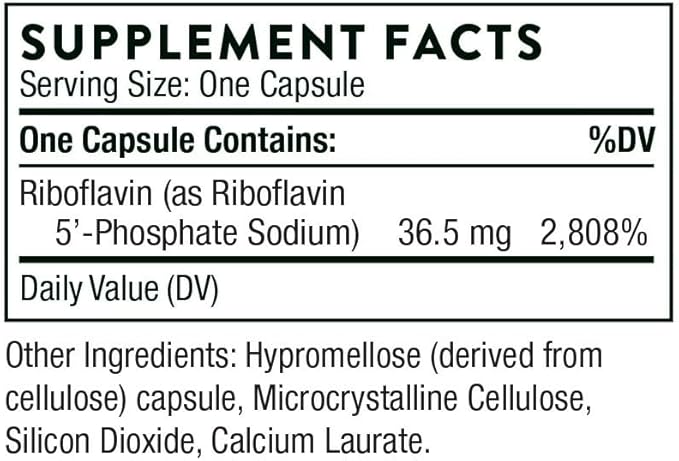 THORNE Riboflavin 5'-Phosphate - Bioactive Form of Vitamin B2 for Methylation Support* - 60 Capsules