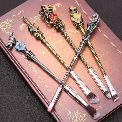 Pottter Makeup Brushes Harrry Gifts Comb Mirror with Gift Box for Eyeshadow Eyebrows Eyeliner Lips Concealer Contouring Highlighter Blending Wizard Wand Makeup Brushes Set