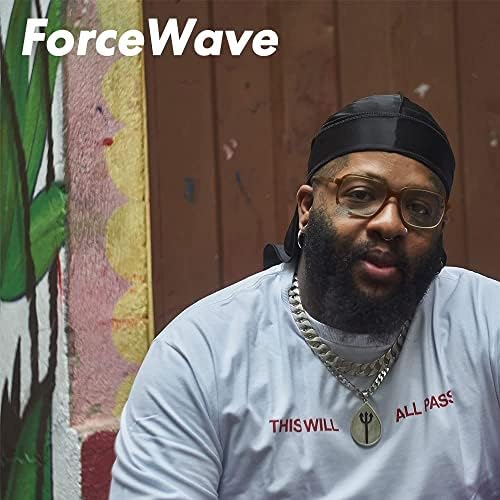 ForceWave 8PCS Silky Durag Men Wave Cap Long Tail Do rag for 360 Wave Dew Rag Packs