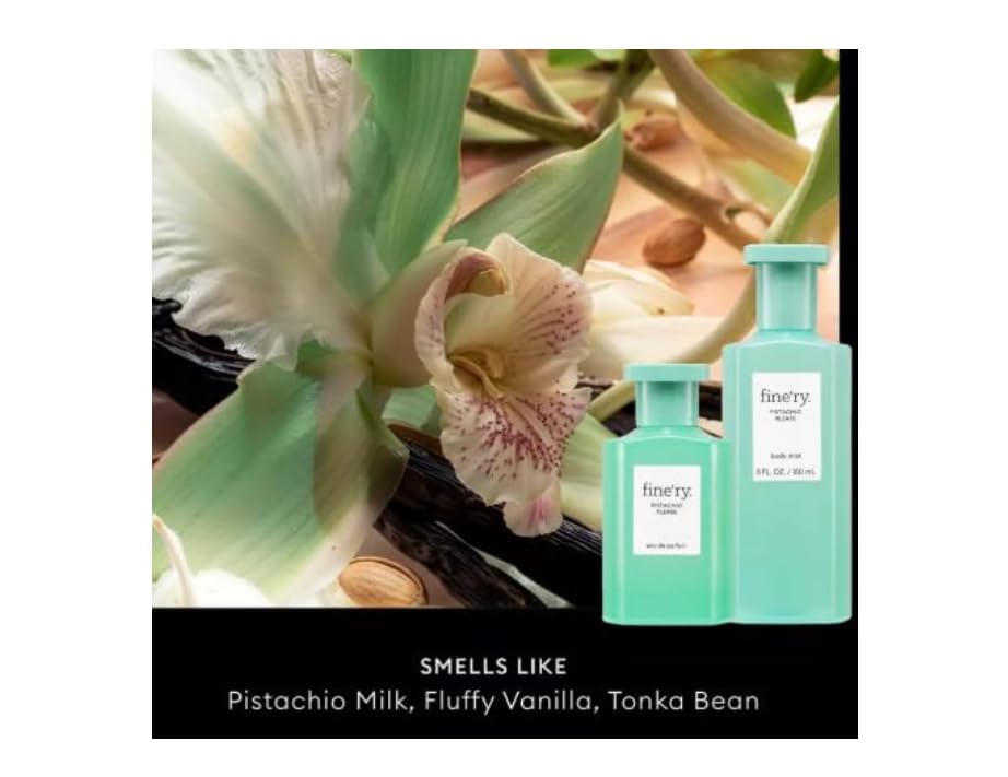 Fine'ry. Pistachio Please Eau de Parfum for Women, 2 fl oz, Long Lasting Scent