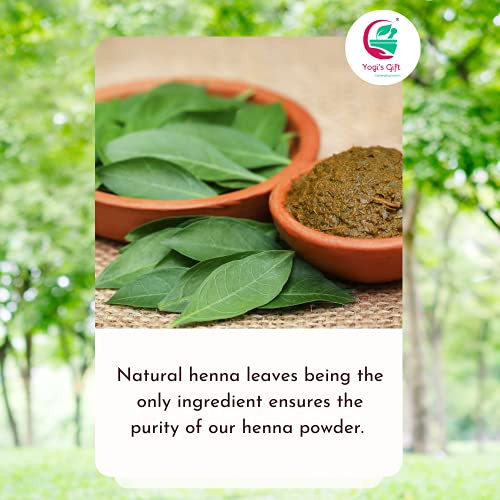 Triple Sifted Henna Powder For Hair | 2 Pound Bulk Pack | 100% Pure Henna Powder | Zero Chemicals, Best results | By Yogi's Gift®