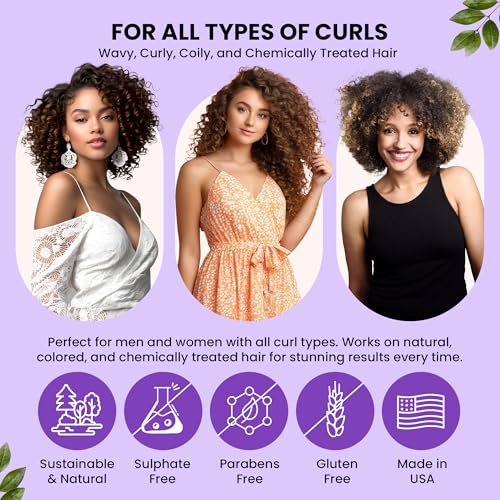 Controlled Chaos Curl Cream for Curly Hair Defining Cream with Shea Butter for Long Lasting Frizz Free Curls – Sulfate & Paraben Free Aloe Vera Curling Cream for Wavy Hair, Made in USA(5Oz)