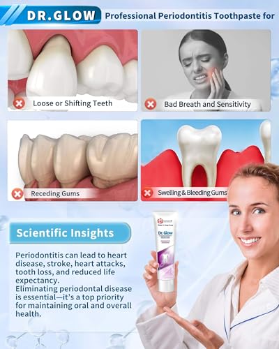 Gum Disease Treatment Toothpaste for Early & Mid Periodontitis, Gingivitis Treatment Gum Repair for Receding Gums, Periodontal Disease Treatment Hydroxyapatite Toothpaste Fluoride Free 3.52OZ