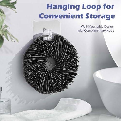 Silicone Body Scrubber,2025 New Scrubbies for Body,Premium Soft Silicone Body Scrubber Shower Bath Brush,Scrubbies The Sud Bud,for All Skin Types (Medium, Count, 4)