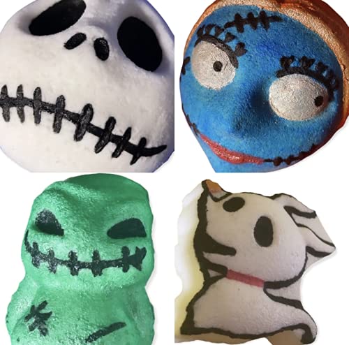 Nightmare Bath Bombs, Halloween Bath Bombs, Christmas Eve Bath Bomb, Movie inspired, Stocking Stuffers,Jack, Sally, Zero, Oogie, Boogie