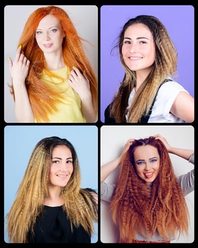 Hair Crimper for Volumizing Fluffy Hairstyle, Crimper Hair Iron with Ceramic Plates, Crimping Iron Tool for Women Girls Hair Waver Dual Voltage, Auto Off