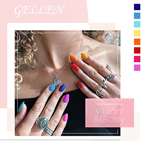 Gellen Gel Nail Polish Set, 16 Colors, UV Gel Polish Kit with Top and Base Coat, All Season Gift Set