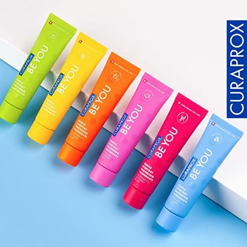 Curaprox Whitening Toothpaste – for Fresh Breath & Gum Care | Enzymatic Formula, Watermelon Flavour, Pink, 60ml | Vegan, SLS-Free, Fluoride 950ppm | Swiss Made