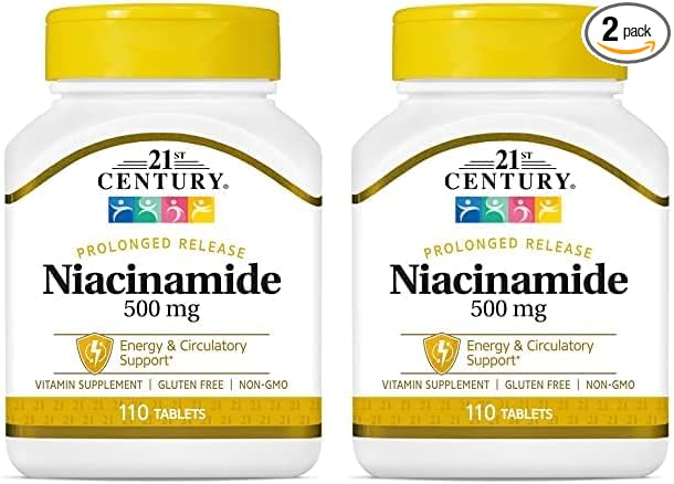 21st Century Niacinamide 500 mg Prolonged Release Tablets, 110-Count (Pack of 2)