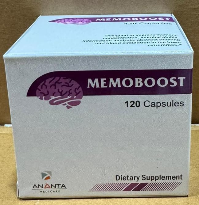 MEMOBOOST Ananta Medicare – Herbal Dietary Supplement (120 Capsules)