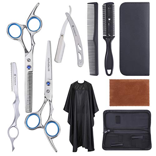 Hair Scissors –Stainless Steel Precision Kit for Dry & Wet Hair(10pc)