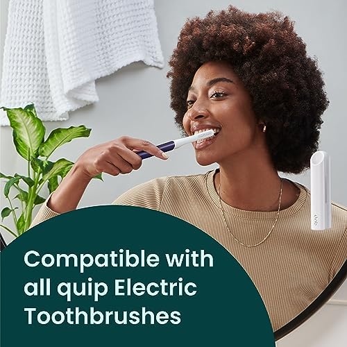 quip Sonic Toothbrush Replacement Heads for Adults - 3 Pack - Verified quip Standard Brush Head Refills for Electric Toothbrushes - Soft Bristles, Compact & Flexible - Last 3 Months Each
