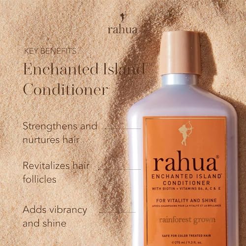 Rahua Enchanted Island Hair Conditioner with Biotin, 9.3 Fl Oz, Supports Strength, Hair Growth & Shine, All Hair Types, Vitamin C, E, A, B6, Coconut Guava Scent, Nourishing Hair Care for Men and Women