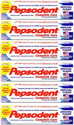 Pepsodent Complete Care Toothpaste Original Flavor 5.5 oz (Pack of 6)
