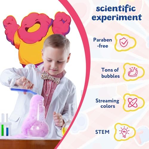 Bath Bomb Potions, 16 Pack Fizzy Bubble Bath Explosions, Cool Foam and Bubble Science Beaker for Bath, Fun Science & Magical Bath Time Buddy, Interactive Bath Bombs