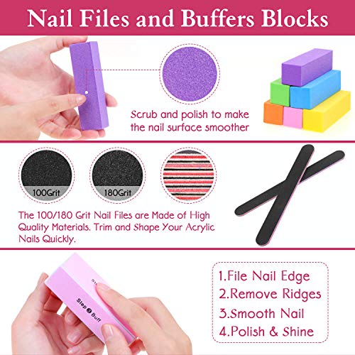 Gel Polish Remover Kit, Anezus 1045pcs Gel Nail Polish Remover Tools with Nail Clips, Nail Wipes, Cuticle Pusher and Cutter, Nail Buffer and Files for Acetone Acrylic Nail Remover