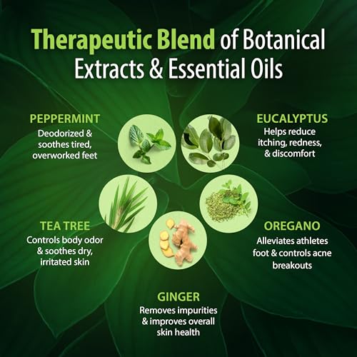 Foot Lotion with Tea Tree Essential Oil for Jock Itch, Athletes Foot, and Dry Cracked Feet Treatment - Athletes Foot Cream with Tea Tree Oil for Toenail - Foot Cream for Dry Cracked Heels