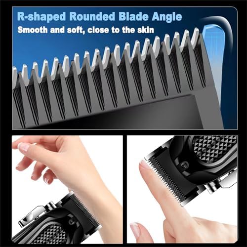 Hair Clipper for Men Professional,Cordless Clipper for Hair Cutting,Rechargeable Corded Barber Hair Trimmer&Beard Trimmer,Haircut Grooming Kit for Men/Women/Kids (Black)