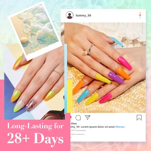 AZUREBEAUTY 170Pcs Dip Powder Nail Kit, 36 Color Neon Bright Blue Yellow with Dipping Powder Base/top Coat Activator Liquid Set & Removel Kit for French Nail Art Salon DIY Home