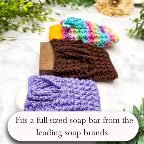 Handmade Moonlit Frost Cotton Soap Saver Bag - Perfect Bathing Accessory for Longer Lasting Soap - Soap Pouch for Shower Soft - 1 Pack