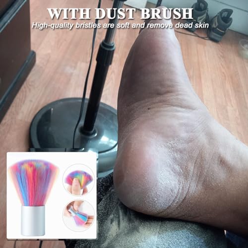 Upgraded Electric Callus Remover for Feet 1200rpm, Adjustable Speed Professional Electric Foot File Pedicure Foot Sander with 60 Replaceable Sandpaper Discs for Heel Dead Skin, Silver