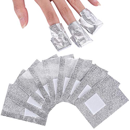 600 Pcs Nail Polish Remover Foil Wraps with Pre-Attached Lint-Free Cotton Pads | Non-Acetone Soak Off Gel, Acrylic, Dip Powder Nail Polish Remover Kit for Professional Salon & Home Use