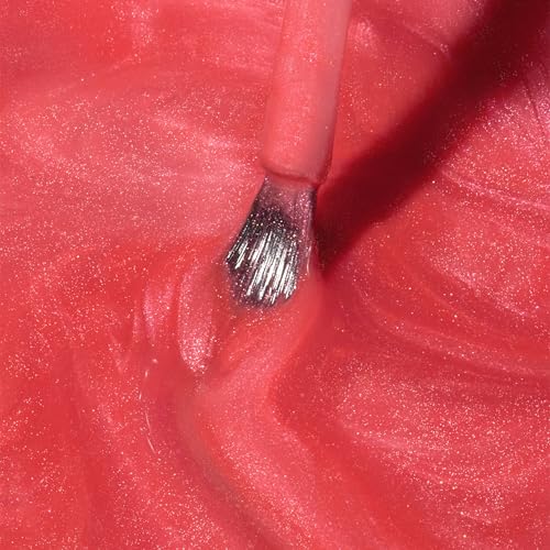 Dazzle Dry Nail Lacquer (Step 3) - Poolside Pink - A deep coral pink-red. Semi-sheer shimmer. (0.5 fl oz)