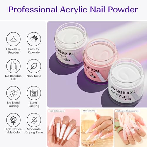 Acrylic Nail Kit for Beginners with Everything: Professional Nail Kit with Drill and Acrylic Powder Liquid Set Decoration Supplies Manicure DIY Salon Women Christmas Gift
