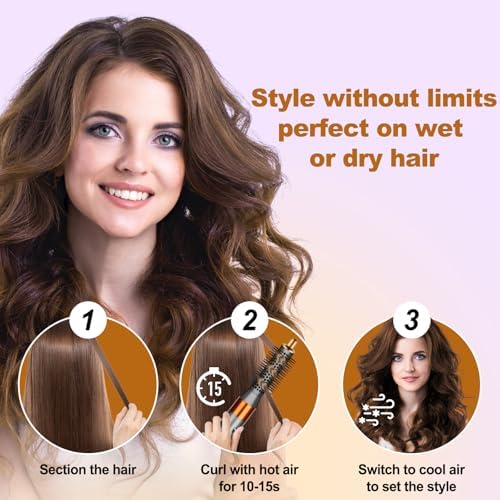 Small Round Volumizng Brush Attachment for Dyson Airwrap HS01 HS05 HS08, 20MM Smaller Tiny Round Brush Volume Boost Short to Medium Length Hair, Bangs to Creates Defined Bouncy Curls