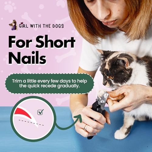 Pet Nail Clippers by Girl With The Dogs, Nail Clippers for Grooming and Claw Care for Cats/Dogs (Large)