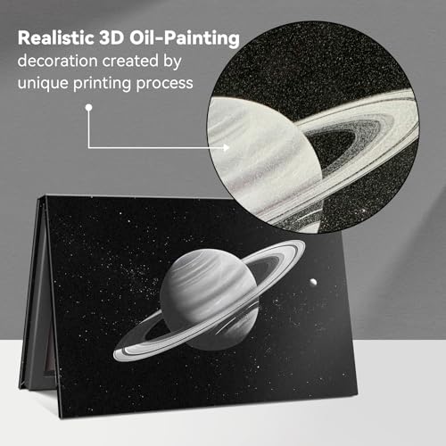 Magnetic Empty Eyeshadow Palette, Makeup Pans Organizer With Mirror Inside, 3D Frosted Finish Art Paper Palette (Cosmic Mystery)