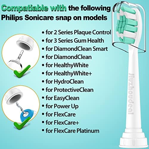 Replacement Toothbrush Heads Compatible with Philips Sonicare: Electric Brush Heads for Sonicare C2 Plaque Control Protective Clean 4100 5100 6100 Toothbrush, 10-Pack