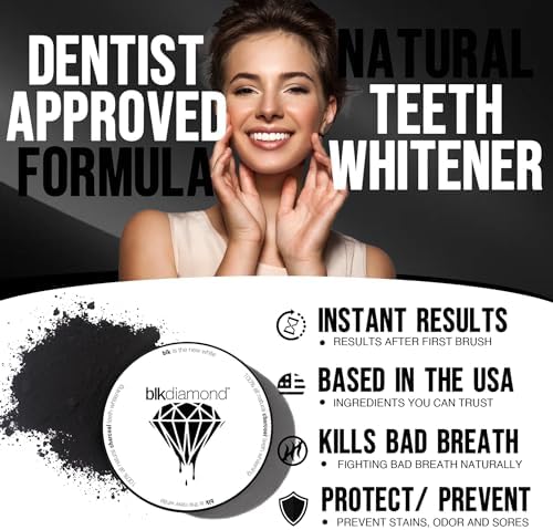 Premium Activated Charcoal Natural Coconut Teeth Whitening Powder - Safe for Enamel to get a Whiter and Brighter Smile - Organic Toothpaste Detoxifier