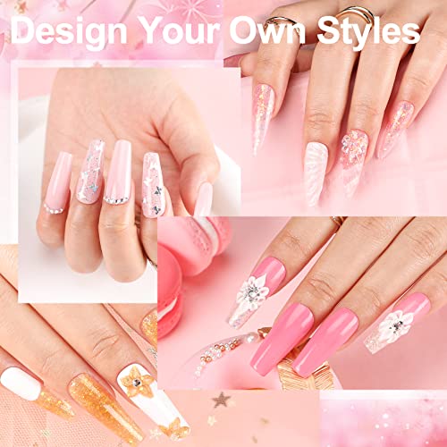 Morovan Acrylic Powder Set - 12 Colors Pure Color and Glitter Professional Polymer Nail Powder for Acrylic Nail Extension Carving