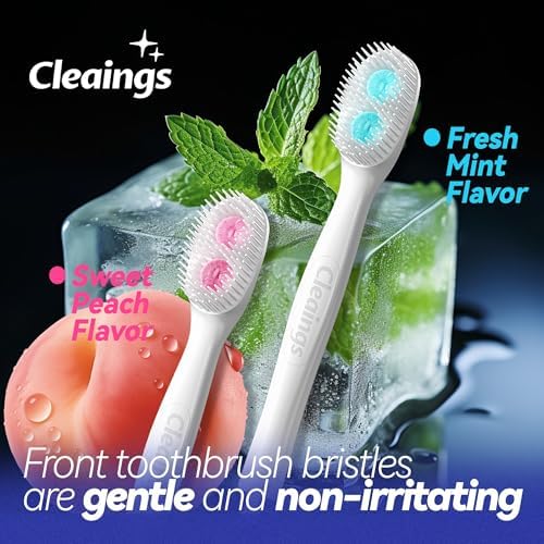 Disposable Toothbrushes with Double Cleaning Beads Toothpaste and Clean Floss Picks for Work or Travel - 20 pcs-Mixed Flavor（Pack of 1）
