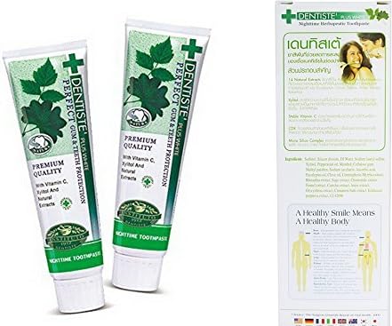 Dentiste Plus White Vitamin C & Xyitol Gum Toothpaste Made in Thailand 2x100 G.