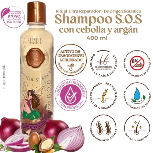 RITUAL BOTANICO KIT 3 Crecimiento Acelerado Ultra Reparador S.O.S de Origen Botánico: Shampoo de Cebolla, Mascarilla para el Cabello Bomba Capilar, Acondicionador Intensivo PLEX (+ OBSEQUIO)
