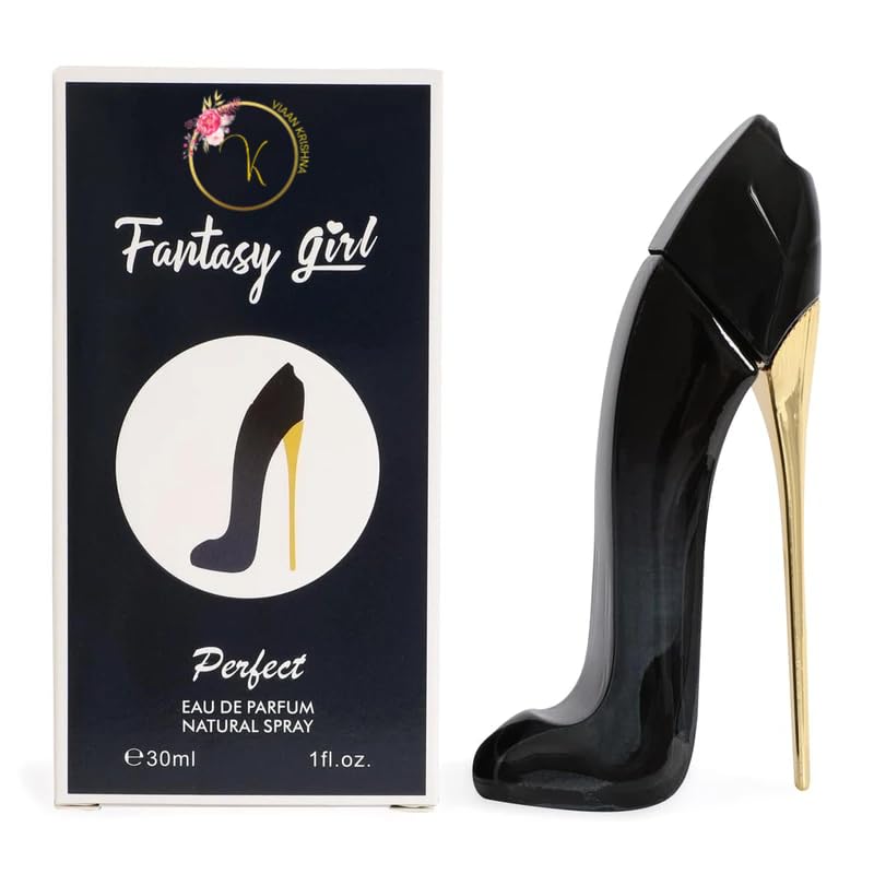 Fantasy Girl Mini High Heel Perfume Gift Set for Women (1oz/30ml x 5pcs) Pink Rose, Ambition, Desire, Perfect & Love, (Pack of 5)- Eau De Parfum