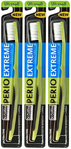 Dr. Collins Perio Extreme Toothbrush, (Colors Vary) (Pack of 3)