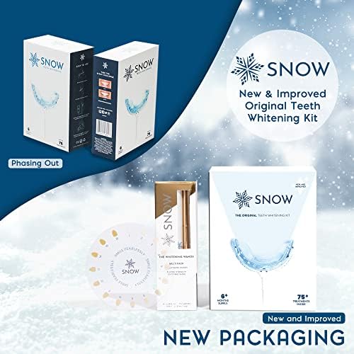 Snow Teeth Whitening Kit - Snow Teeth Whitening Serum and LED Mouthpiece Whitener, Formulated with Hydroxyapatite, Good for 6 Months - Wired Kit with 3 Wands