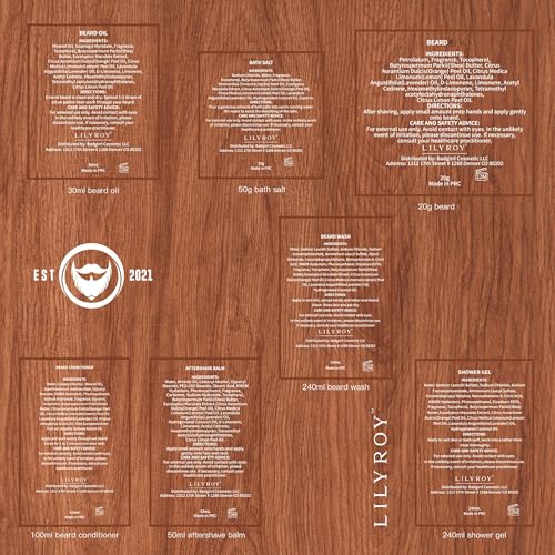 Father's Day Spa Gift Set for Men - Luxury 30-Piece Sandalwood Bath & Beard Gift Set for Men, Bath & Body Care Kit for Him with Beard Wax | Christmas, Valentine's Day, Birthday, Gift for Father Dad