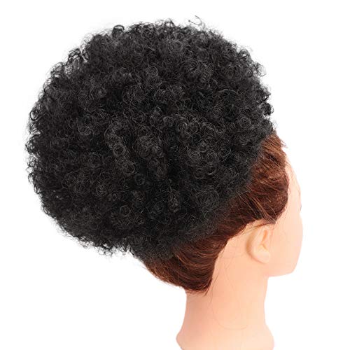 AISI QUEENS Extra Large Afro Puff Drawstring Ponytail for Women,Big Black Afro Kinky Curly Hair Bun Synthetic Hairpieces Clip in Hair Extensions for Black Women Girls (Extra Large,1B#)
